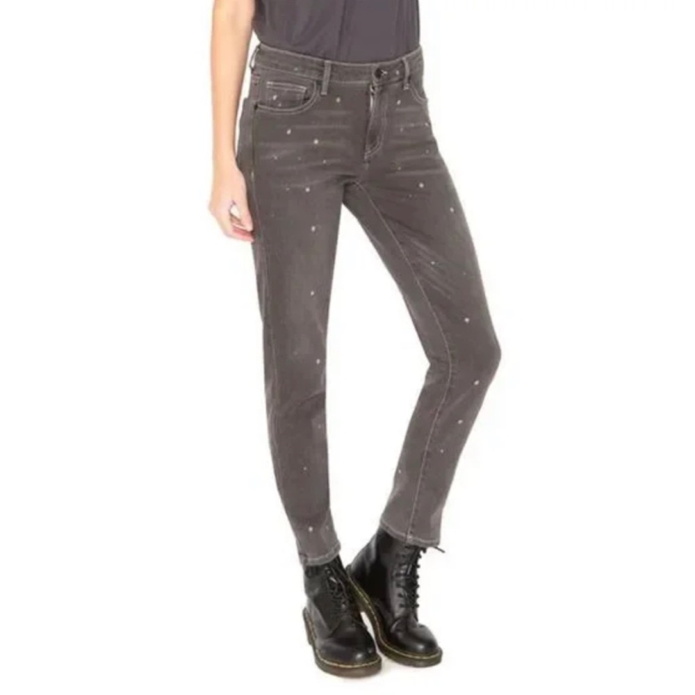 Free People Sandrine Rose High Waisted Polka Dots Skinny Jeans - NWT